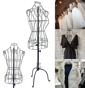 Manekin krawiecki manekin damski metalowy biust damski popiersie krawieckie popiersie z kutego żelaza kobieta model ubrania półka wyświetlacz sukienka manekin tors kobieta model deco - Manekiny wystawowe - miniaturka - grafika 1