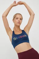 Bielizna sportowa damska - Reebok biustonosz sportowy Gina kolor turkusowy wzorzysty - miniaturka - grafika 1