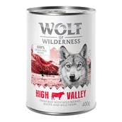 Mokra karma dla psów - Wolf of Wilderness Adult, 6 x 400 g - High Valley, wołowina - miniaturka - grafika 1