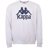 Bluzy męskie - Kappa Bluza męska Sertum biały 001 White S 703797 - miniaturka - grafika 1