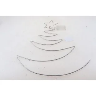 Choinka LED 35 lampek srebrna - Oświetlenie świąteczne - miniaturka - grafika 1