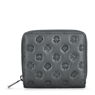 Damski portfel ze skóry w tłoczenie srebrny - Portfele Damski portfel ze skóry w tłoczenie srebrny - Portfele - miniaturka - grafika 1