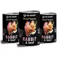 Mokra karma dla psów - Paka Zwierzaka Seventh heaven Królik z wołowiną rabbit & beef) 3x400g - miniaturka - grafika 1