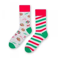 Skarpetki męskie - Steven 136-069 Melanż Jasny Szary skarpety męskie - miniaturka - grafika 1