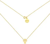 Biżuteria religijna - Złoty naszyjnik z krzyżykiem - miniaturka - grafika 1