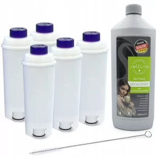 ﻿5x Filtr wody do ekspresu DELONGHI DINAMICA + płyn - Akcesoria i części do ekspresów do kawy - miniaturka - grafika 1