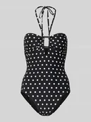 Stroje kąpielowe - Kostium kąpielowy o fasonie bandażowym we wzór na całej powierzchni model 'CLASSIC DOT BANDEAU' - miniaturka - grafika 1