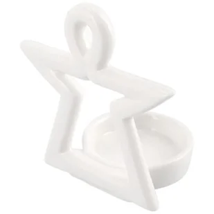 Aniołek z ceramiki na telight, 8,5 cm biały do postawienia - Ozdoby bożonarodzeniowe - miniaturka - grafika 1