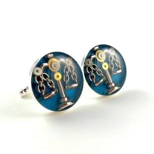 SPINKI - Dla radcy prawnego (blue) - Spinki do mankietów i krawatów SPINKI - Dla radcy prawnego (blue) - Spinki do mankietów i krawatów - miniaturka - grafika 1