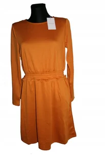 Sukienka Vila przed kolano długi rękaw prosta klasyczna kolor miodowy r. M - Sukienki Sukienka Vila przed kolano długi rękaw prosta klasyczna kolor miodowy r. M - Sukienki - miniaturka - grafika 1