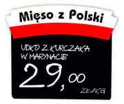 Metkownice - Nakładki/Piny Do Cenówek 110X30 - Mięso Z Polski 10Szt. - miniaturka - grafika 1