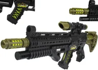 Zabawki interaktywne dla dzieci - Duży karabin zabawka broń zabawkowa na baterie efekty świetlne i dźwiękowe - miniaturka - grafika 1