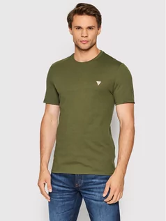 Koszulki męskie - GUESS T-Shirt M2YI36 I3Z11 Zielony Slim Fit - grafika 1