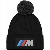 Czapki damskie - Czapka Czarna z Pomponem BMW M PAKIET Zimowa Na Prezent Wzory - miniaturka - grafika 1