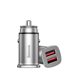 Baseus Square inteligentna ładowarka samochodowa 2x USB QC3.0 Quick Charge 3.0 SCP AFC 30W czarny (CCALL-DS01) - Ładowarki samochodowe - miniaturka - grafika 7