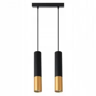 Lampy sufitowe - Lampa wisząca LED 1m loftowa czarno-złota - miniaturka - grafika 1