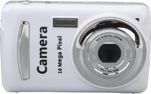 INF Kompaktowy aparat cyfrowy z 16-krotnym zoomem optycznym, matrycą 16 MP i wyświetlaczem LCD 2,4 cala Biały - Aparaty Cyfrowe - miniaturka - grafika 1