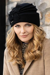 Vivisence 7058 Czarny Uni Nakrycie Głowy Toczek - Czapki damskie - miniaturka - grafika 1