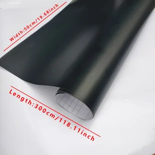 50cm * 300cm Czarny Matowy Do Automatycznego Pakowania Naklejki Samochodowe Skórka Na Laptopa Telefon Motocykl Dekoracyjna Naklejka Na Pojazd - Inne - miniaturka - grafika 1