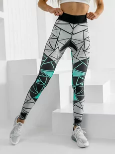 Miętowe legginsy damskie Denley 20432 - Spodnie sportowe damskie - miniaturka - grafika 1