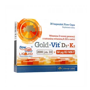 OLIMP Gold-Vit D3+K2 2000 IU - 30caps. - Witaminy i minerały dla sportowców - miniaturka - grafika 1