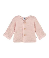 Swetry damskie - Petit Bateau Unisex Baby A08BQ kardigan z dzianiny, różowy, solny, 18 miesięcy, Różowy sól, 18 Monate - miniaturka - grafika 1