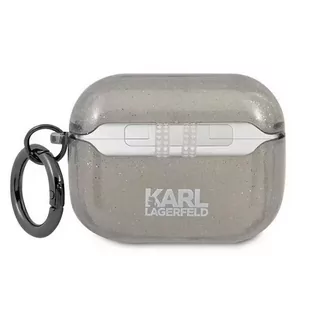 Karl Lagerfeld KLAPUKHGK AirPods Pro cover czarny/black Glitter Karl`s Head - Akcesoria do słuchawek - miniaturka - grafika 2