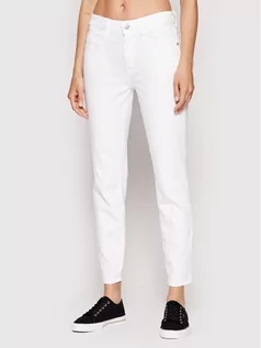 Spodnie damskie - BOSS Jeansy Crop 2.0 50468697 Biały Slim Fit - grafika 1