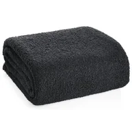 Koce - Koc 200 x 220 Mikrofibra Boucle Bukla Czarny - miniaturka - grafika 1