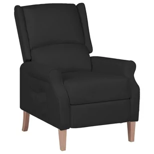 vidaXL Rozkładany fotel czarny obity tkaniną 329260 - Fotele - miniaturka - grafika 1