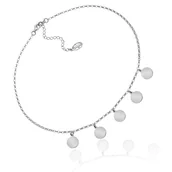 Naszyjniki - Choker z kółeczkami srebrny - miniaturka - grafika 1