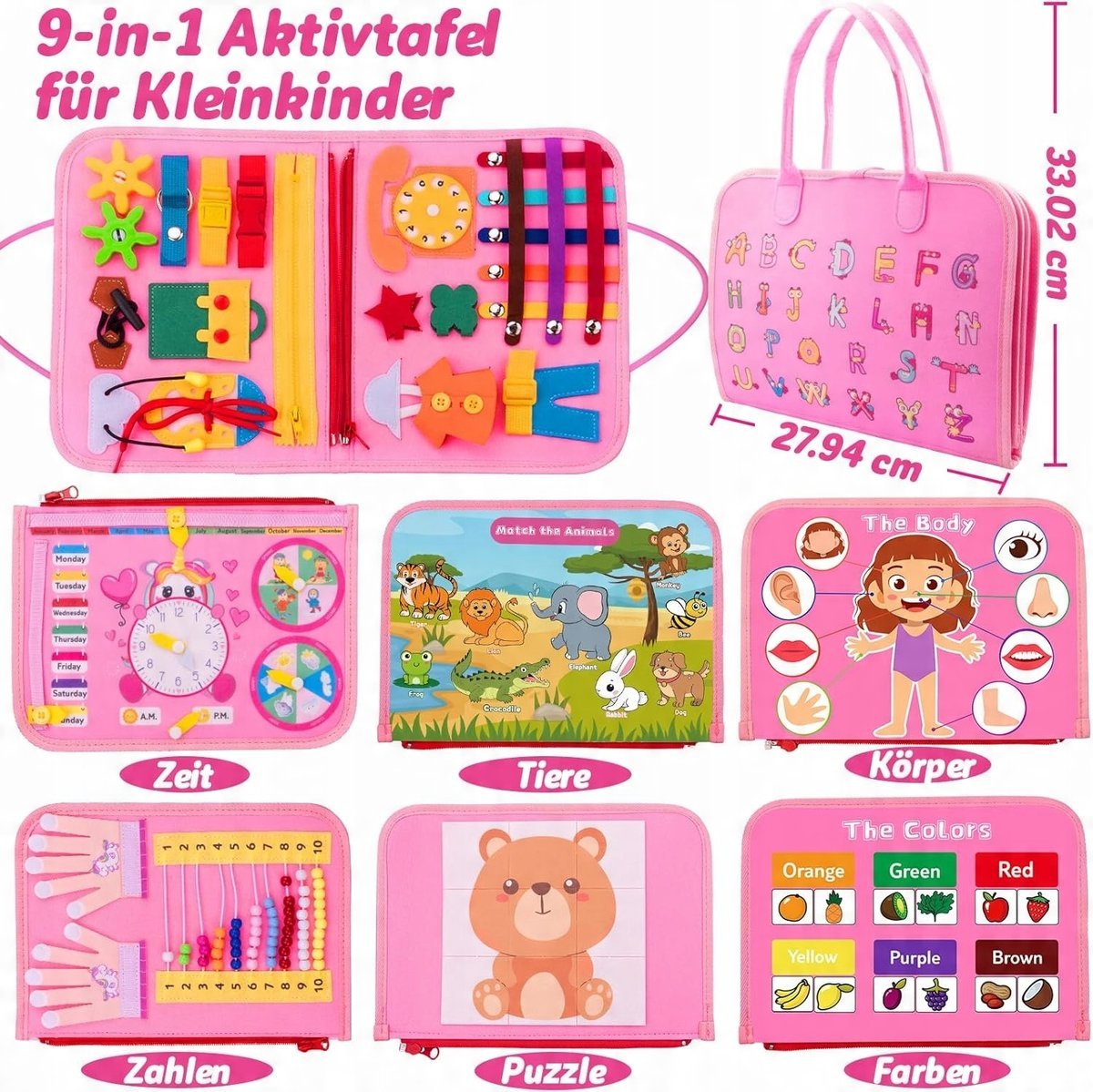 Mata Edukacyjna Dla Dzieci Składana Zabawka Montessori Liczydło J.Angielski