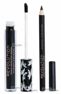 Sztuczne rzęsy i akcesoria - MAKEUP REVOLUTION - MIDNIGHT KISS LIP KIT - Ultra Matte Finish Liquid Lipstick & Lip Liner - Płynna matowa pomadka i konturówka do ust - Black - miniaturka - grafika 1