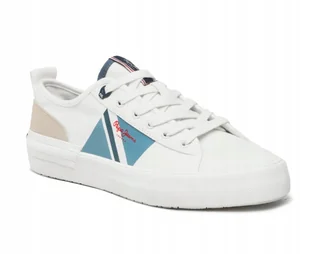 PEPE JEANS ALLEN FLAG TRAMPKI MĘSKIE BIAŁE 41 AWE - Trampki męskie - miniaturka - grafika 1