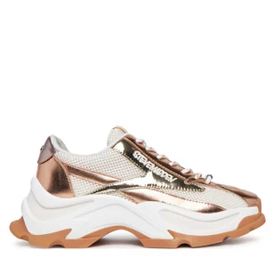 Sneakersy Steve Madden Zoomz SM11002327 Złoty - Sneakersy damskie - miniaturka - grafika 1