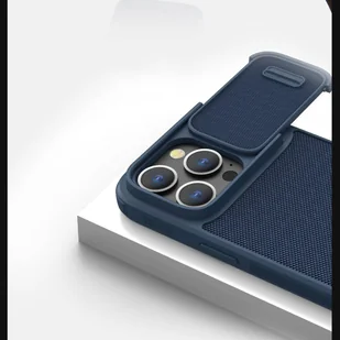 Nillkin Textured S Magnetic Case etui iPhone 14 Pro Max pokrowiec MagSafe z osłoną na aparat niebieski - Etui i futerały do telefonów - miniaturka - grafika 13