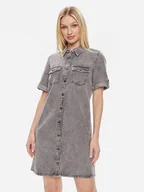 Sukienki - Vero Moda Sukienka jeansowa Jennie 10309665 Szary Regular Fit - miniaturka - grafika 1