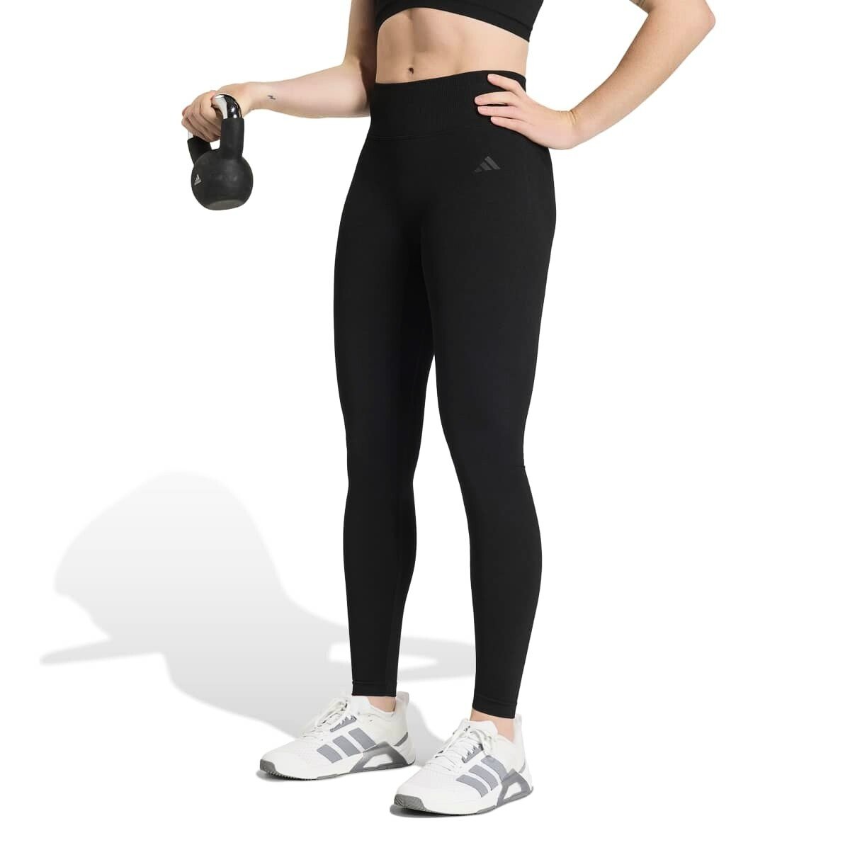 Legginsy damskie adidas Workout Essentials Knit Scrunch Full Length Leggings Black S