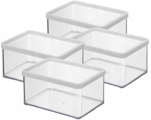 ROTHO ZESTAW 4 POJEMNIKÓW NA ŻYWNOŚĆ ARTYKUŁY SYPKIE 2,25L BIAŁY LOFT - Pojemniki kuchenne - miniaturka - grafika 1