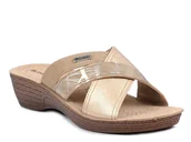 Klapki i japonki damskie - Klapki damskie na koturnie beżowe INBLU GL-55-38 - Inblu - miniaturka - grafika 1