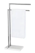 Wieszaki łazienkowe - Wenko Stojak na ręczniki Noble White, 2 ramienny, 45,5x82x20 cm - miniaturka - grafika 1