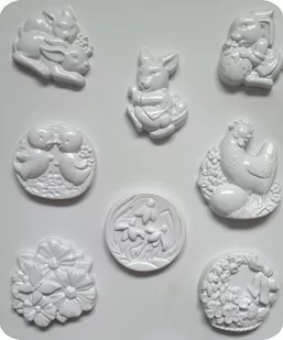 Forma do odlewów gipsu, motywy wielkanocne, 8 elementów - Wielkanoc - miniaturka - grafika 1