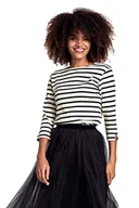 Swetry damskie - Armor Lux Damski sweter Passerelle, Natura/Rich Navy, 46 PL - miniaturka - grafika 1