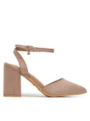 Sandały damskie - DeeZee Sandały HTA917-2A Beżowy - miniaturka - grafika 1