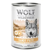 Mokra karma dla psów - Wolf of Wilderness Adult “Expedition”, 6 x 400 g - Sandy Path - Drób z kurczakiem - miniaturka - grafika 1