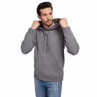 Bluzy męskie - GUESS BLUZA MĘSKA ROY GUESS HOODIE SZARA r.S - miniaturka - grafika 1
