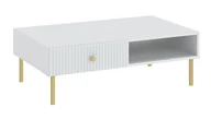 Ławy i stoliki kawowe - Stolik Viena 2S Złoty / Biały - miniaturka - grafika 1