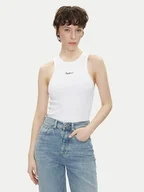 Koszulki i topy damskie - Pepe Jeans Top Marian PL506035 Biały Slim Fit - miniaturka - grafika 1