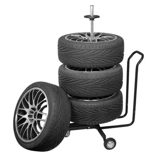 Carpoint Stojak na opony z pokrywą, aluminiowy, czarny - Akcesoria motoryzacyjne - miniaturka - grafika 1