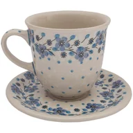 Filiżanki - Filiżanka Do Herbaty Kawy 300 Ml Ze Spodkiem - Ceramika Artystyczna Bolesławiec - miniaturka - grafika 1